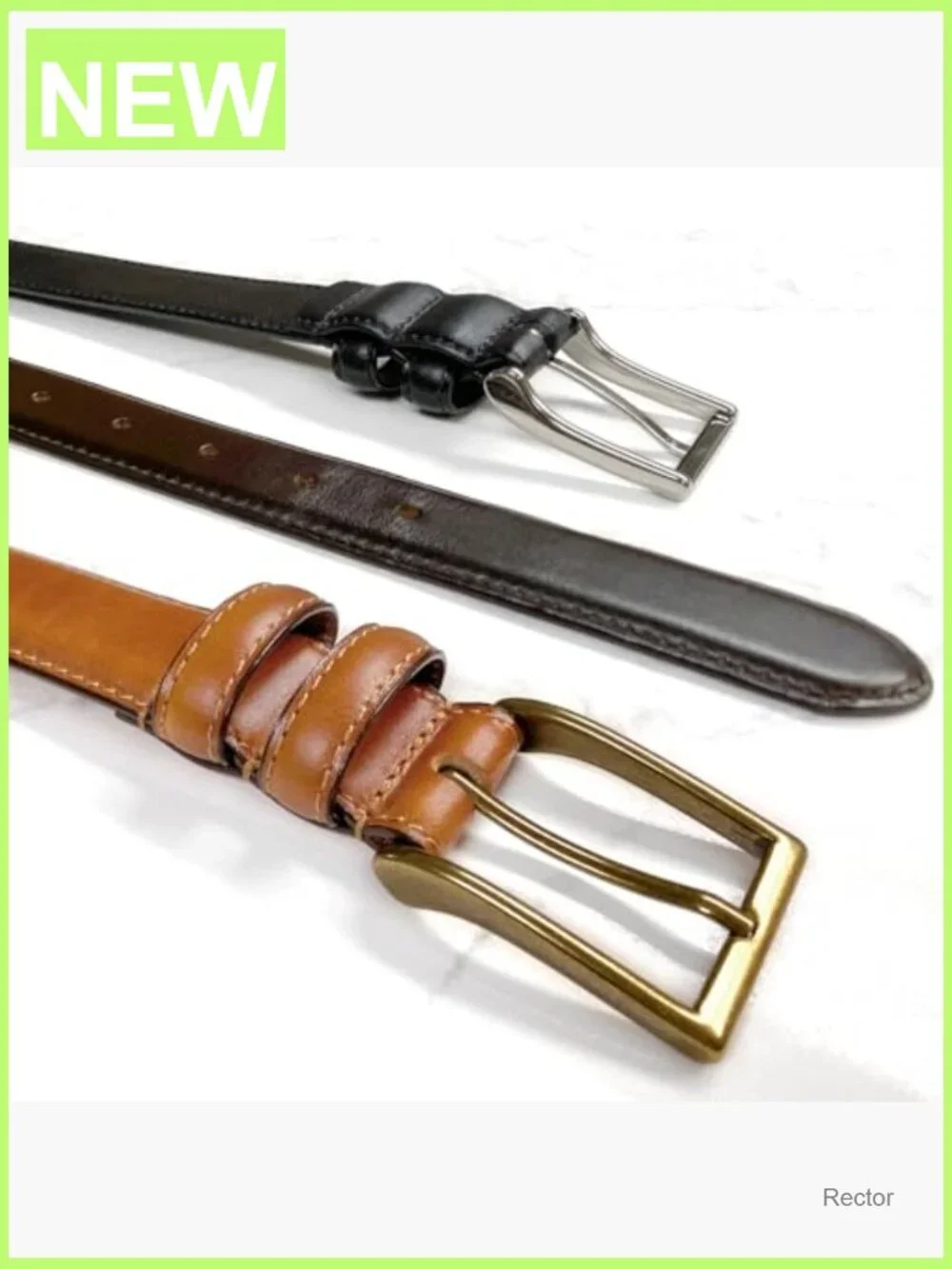 Men's Genuine Leather Dress Belt 1-1/8